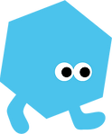 Blue Hexagon character aimed at kids