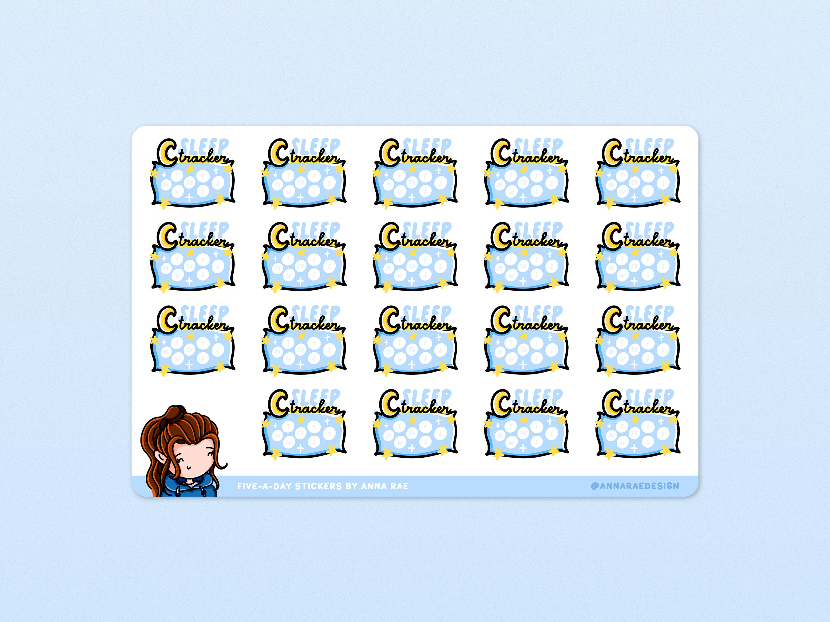 Sleep Tracker Planner Stickers