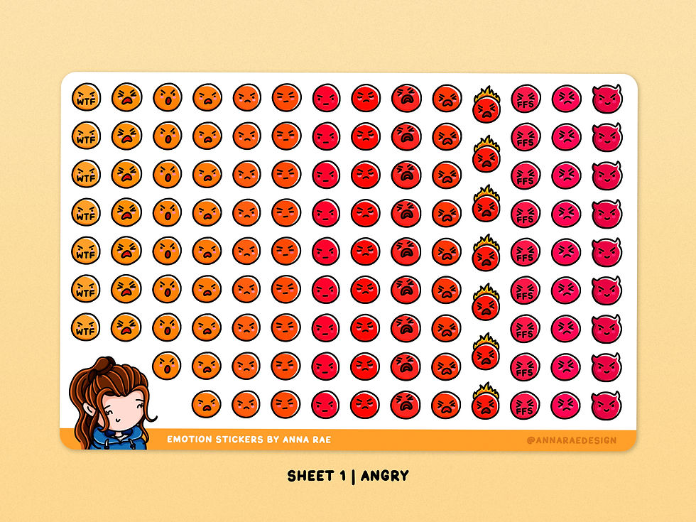 Thumbnail: Various Moods Emoji Planner Stickers
