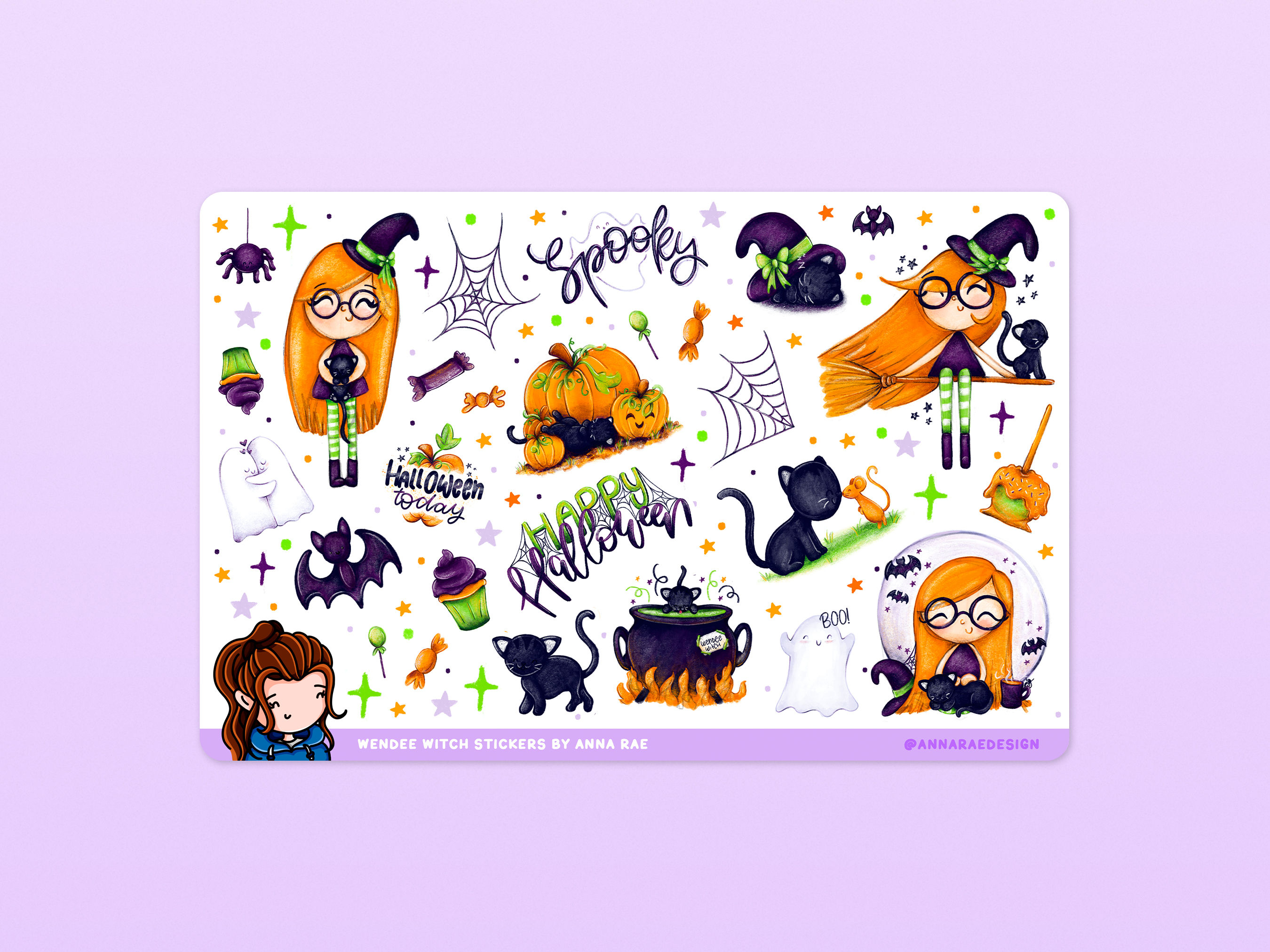 Wendee Witch Decorative Planner Stickers