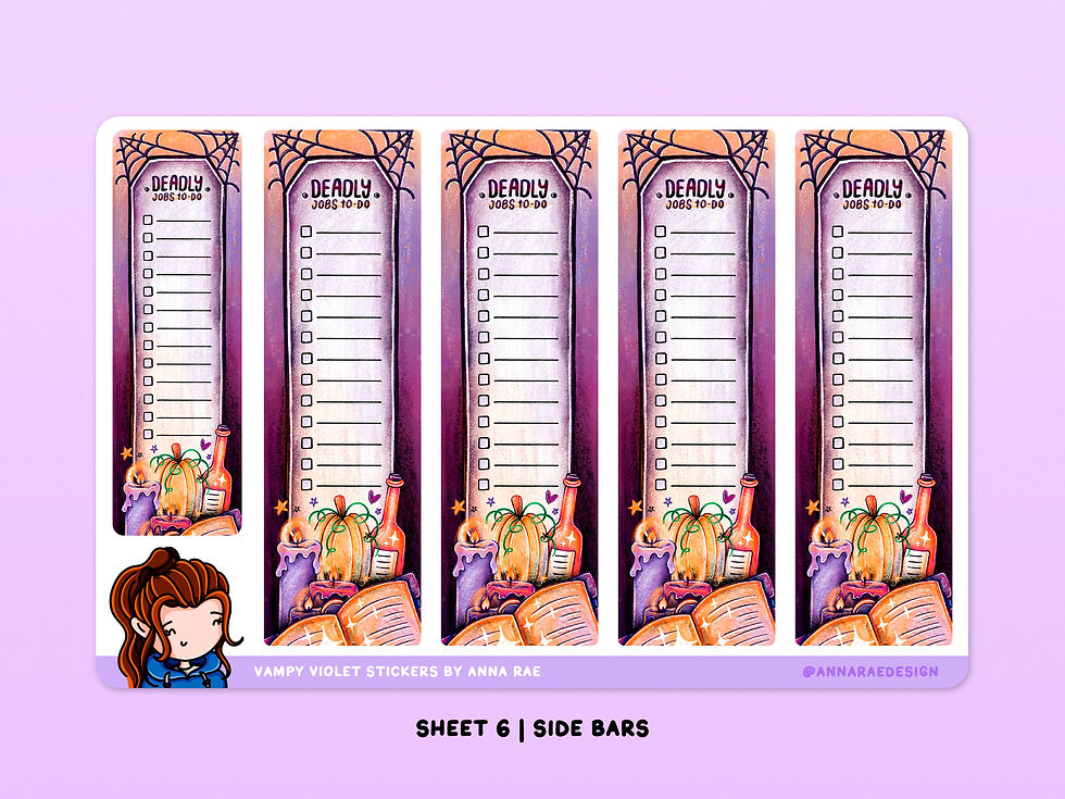 Thumbnail: Vampy Violet Functional Planner Stickers