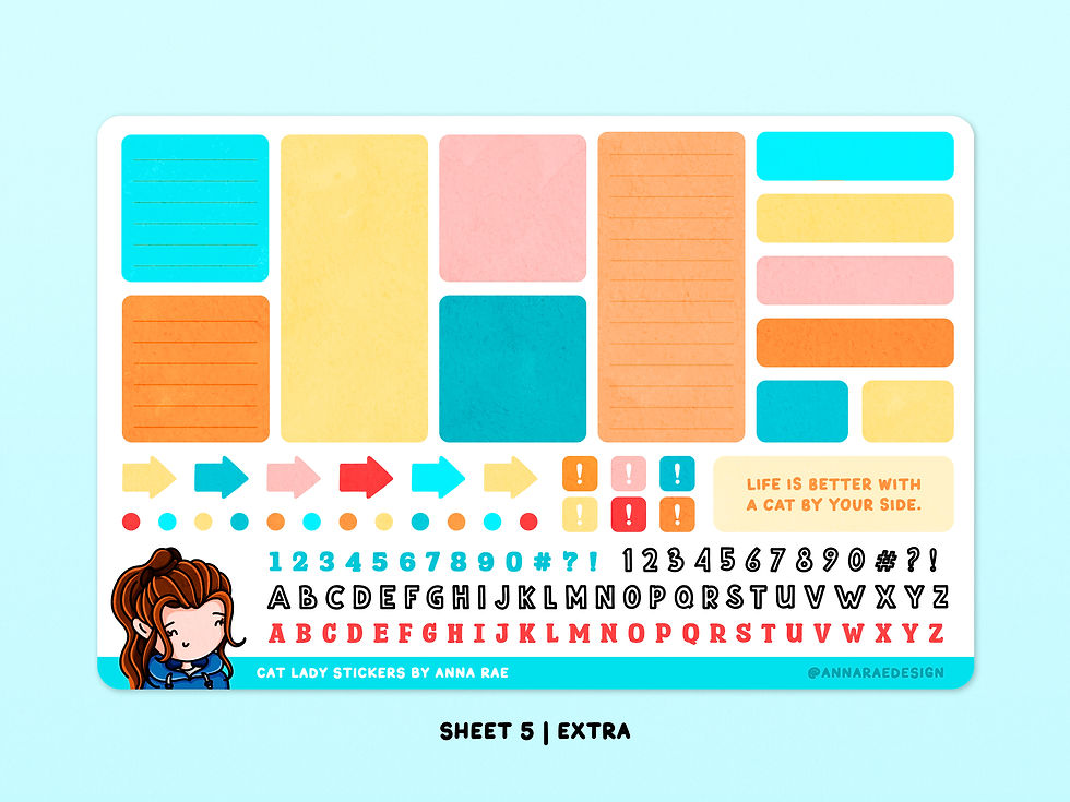 Thumbnail: Cat Lover Functional Planner Stickers
