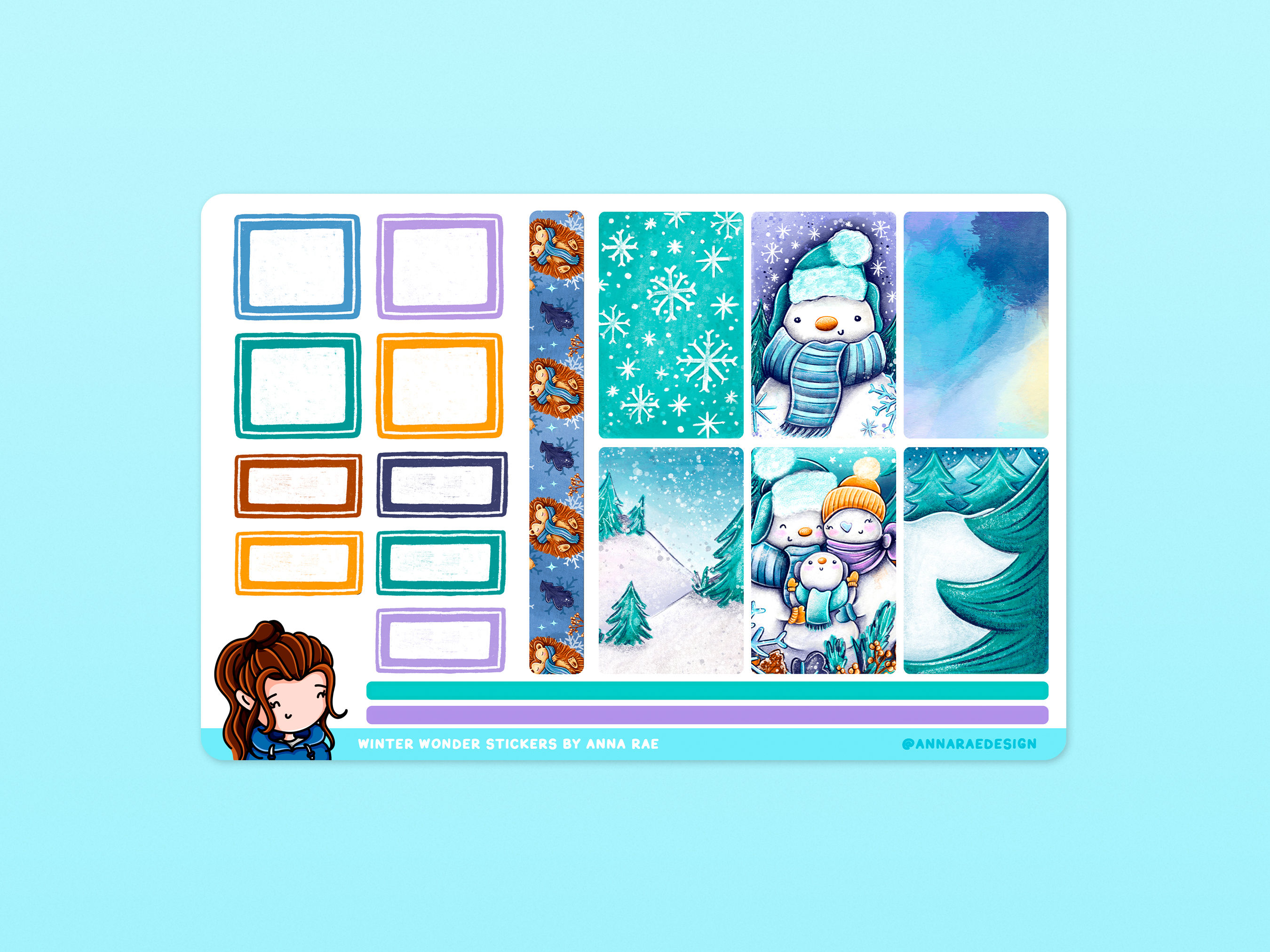 Winter Wonders Boxes Planner Stickers
