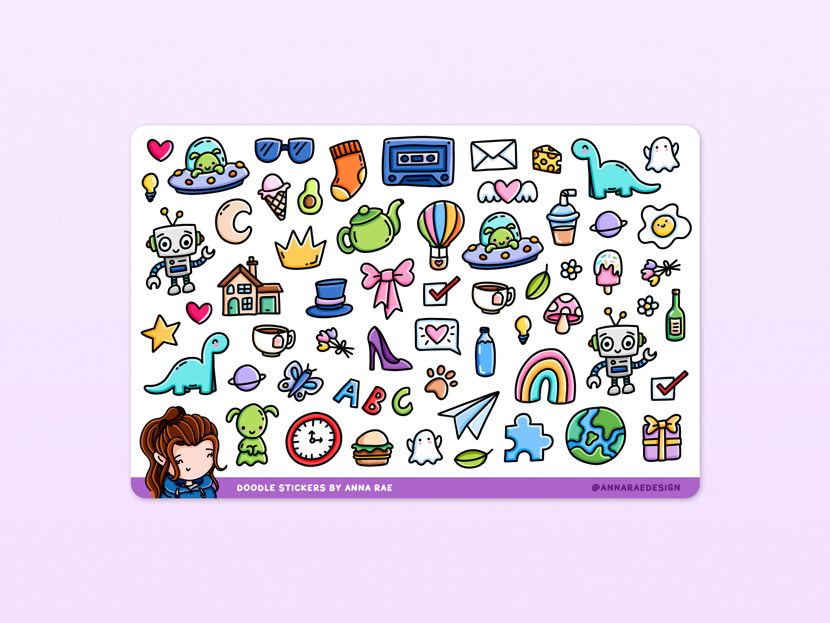 Random Doodle Planner Stickers