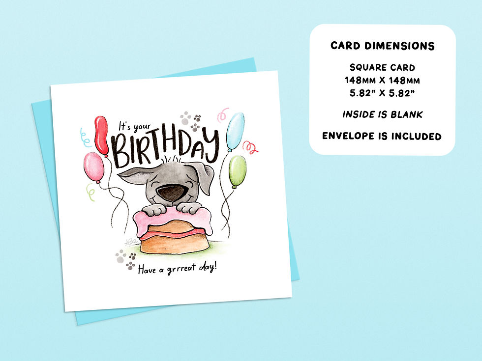 Thumbnail: Happy Staffy Handmade Birthday Card (Stickers & Envelope Included)