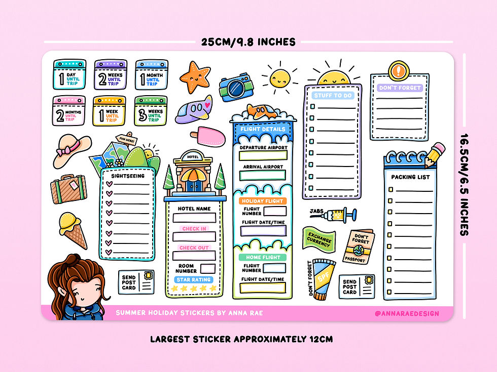 Thumbnail: Summer Holiday Travel Planner Stickers