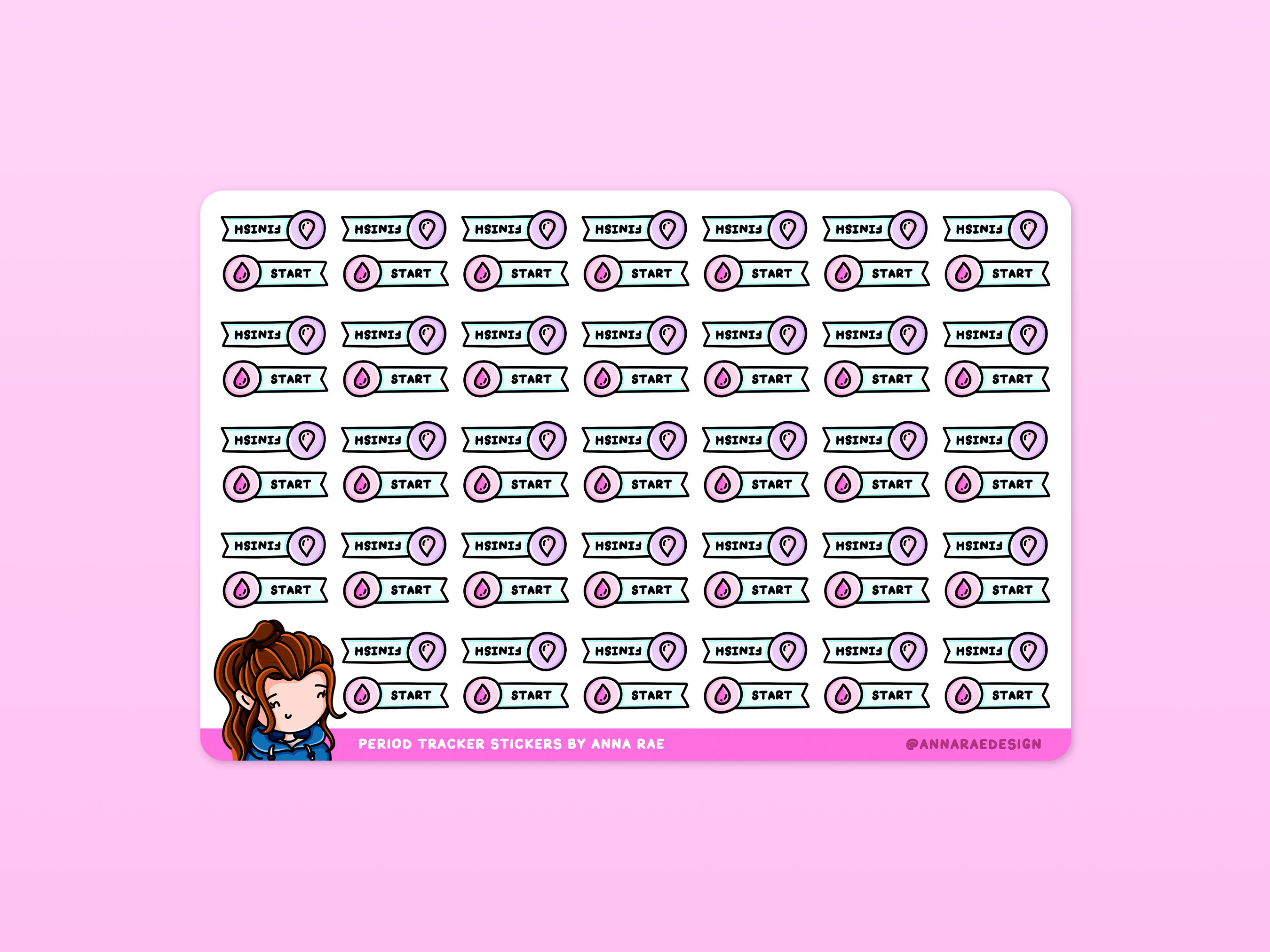 Period Tracker Planner Stickers