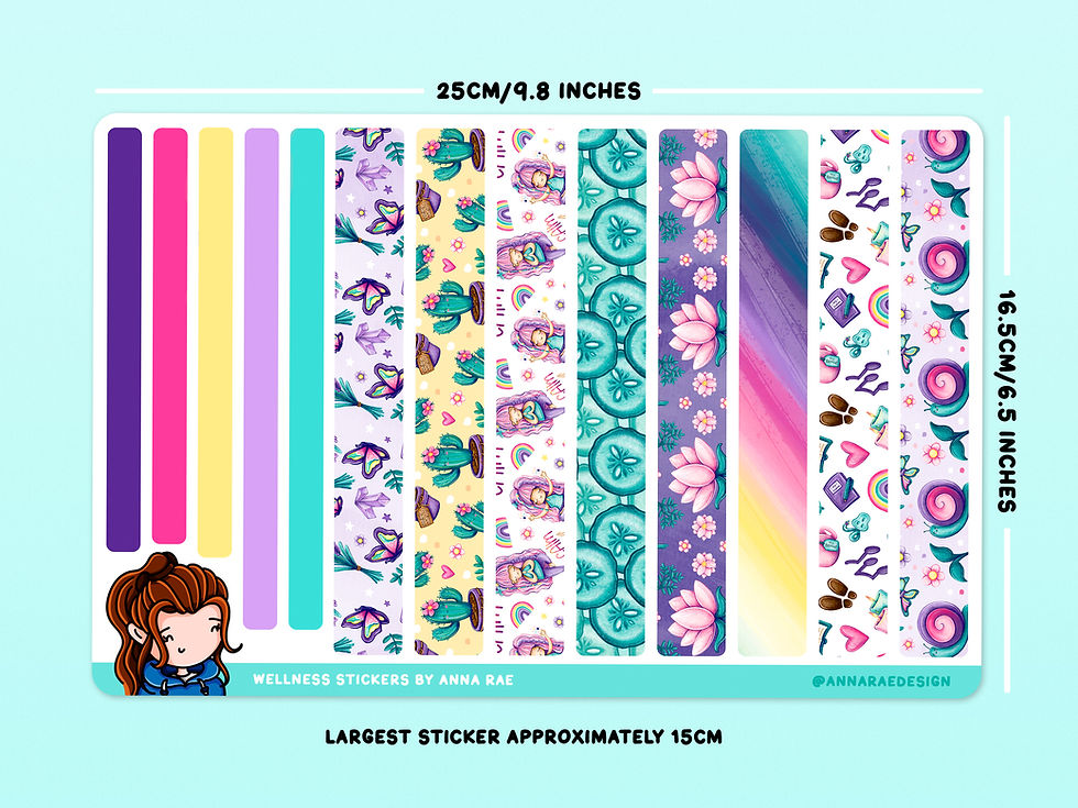 Thumbnail: Wellness Washi Strips Planner Stickers
