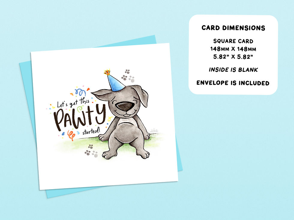 Thumbnail: Happy Staffy Handmade Birthday Party Card (Stickers & Envelope Included)