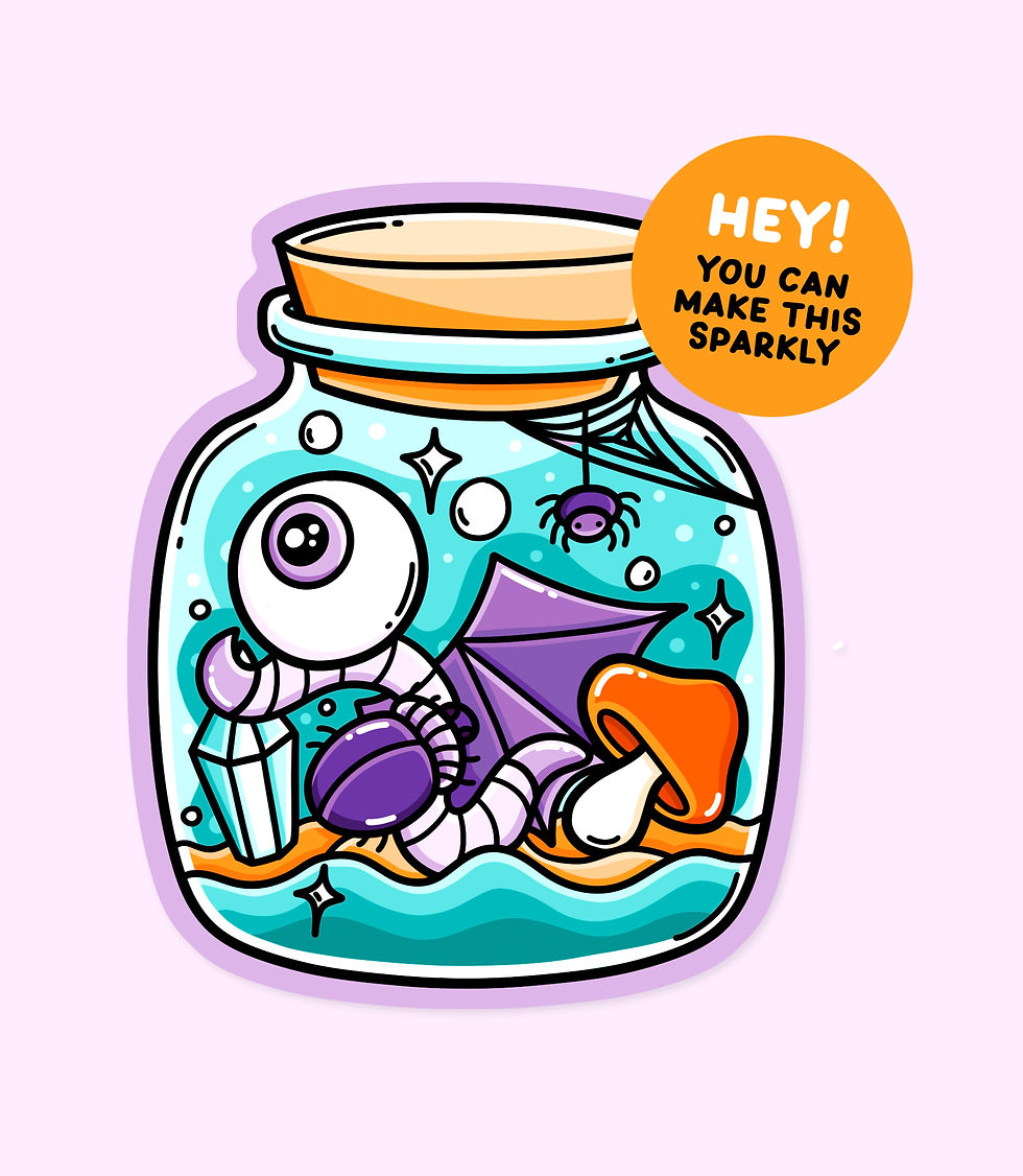 This is the Spooky Jar Vinyl Sticker