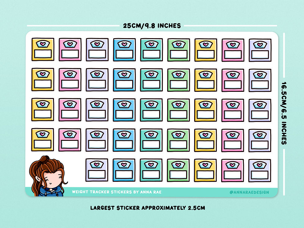 Thumbnail: Weight Tracker Planner Stickers