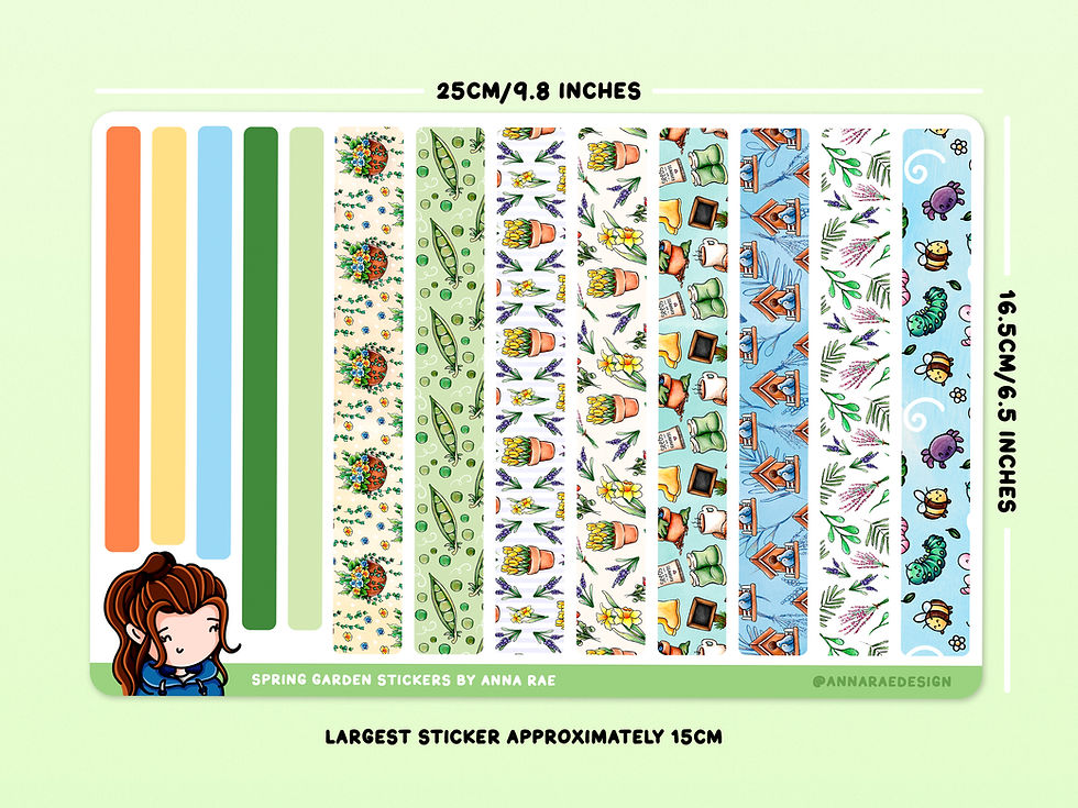 Thumbnail: Spring Garden Washi Strip Planner Stickers