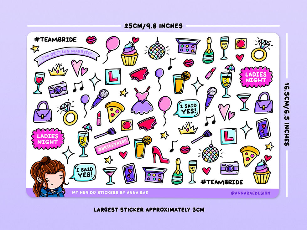 Thumbnail: Hen Do Planner Stickers
