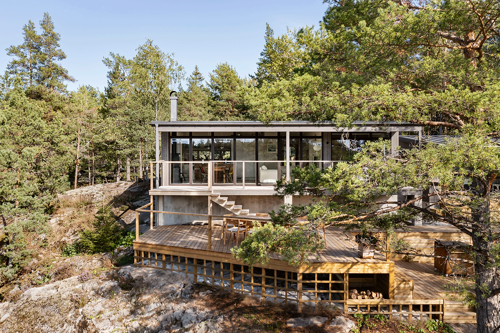 Exteriör med utsikt mot havet