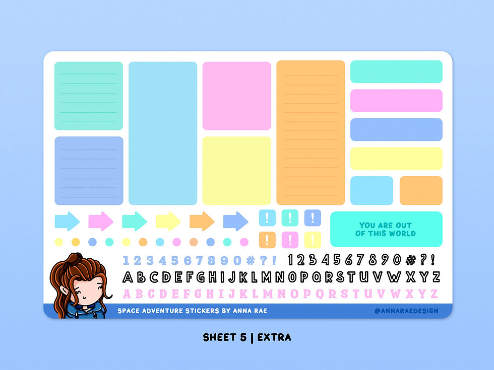 Thumbnail: Space Adventures Decorative Planner Stickers