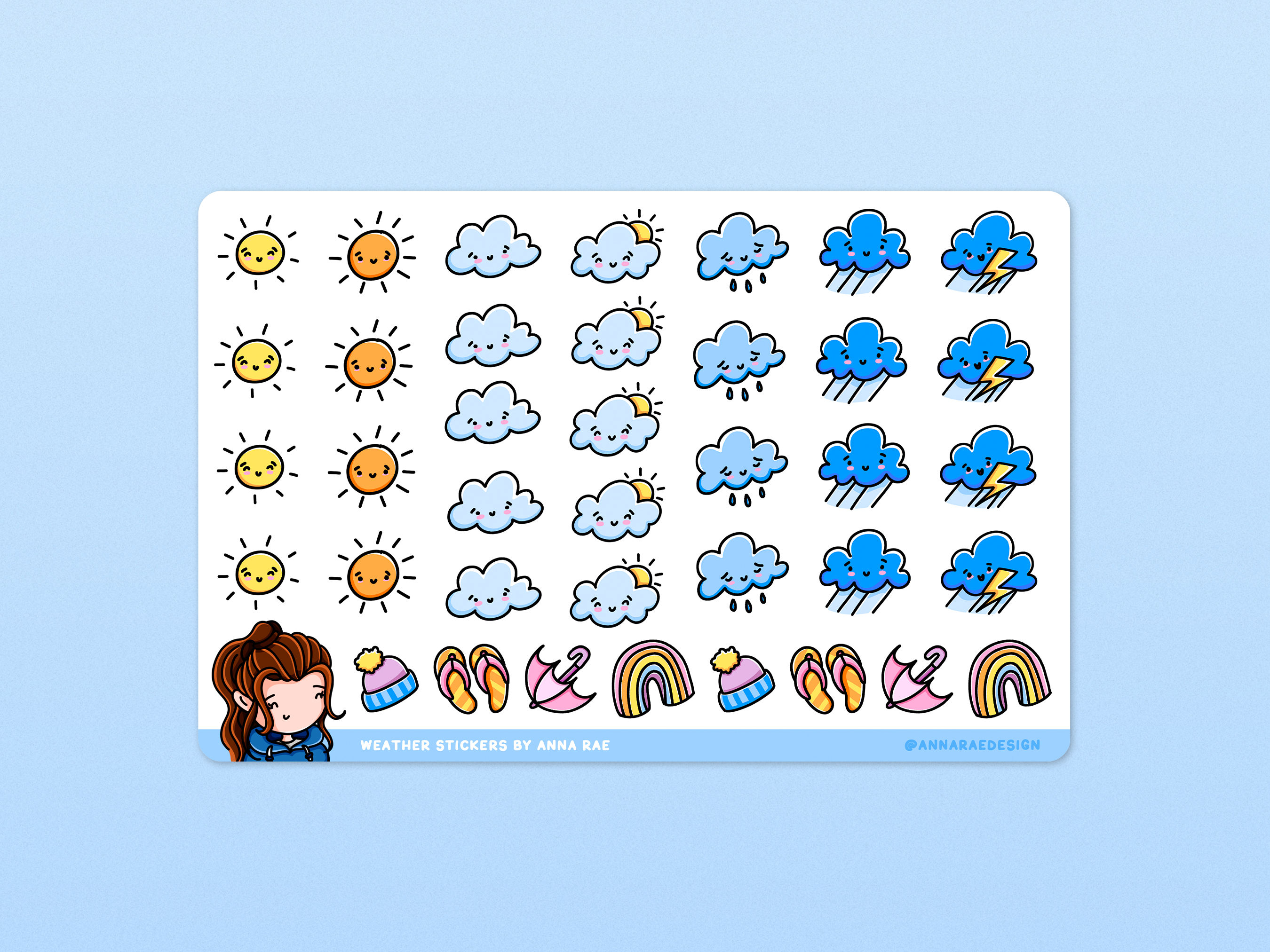 Weather Tracker Planner Stickers