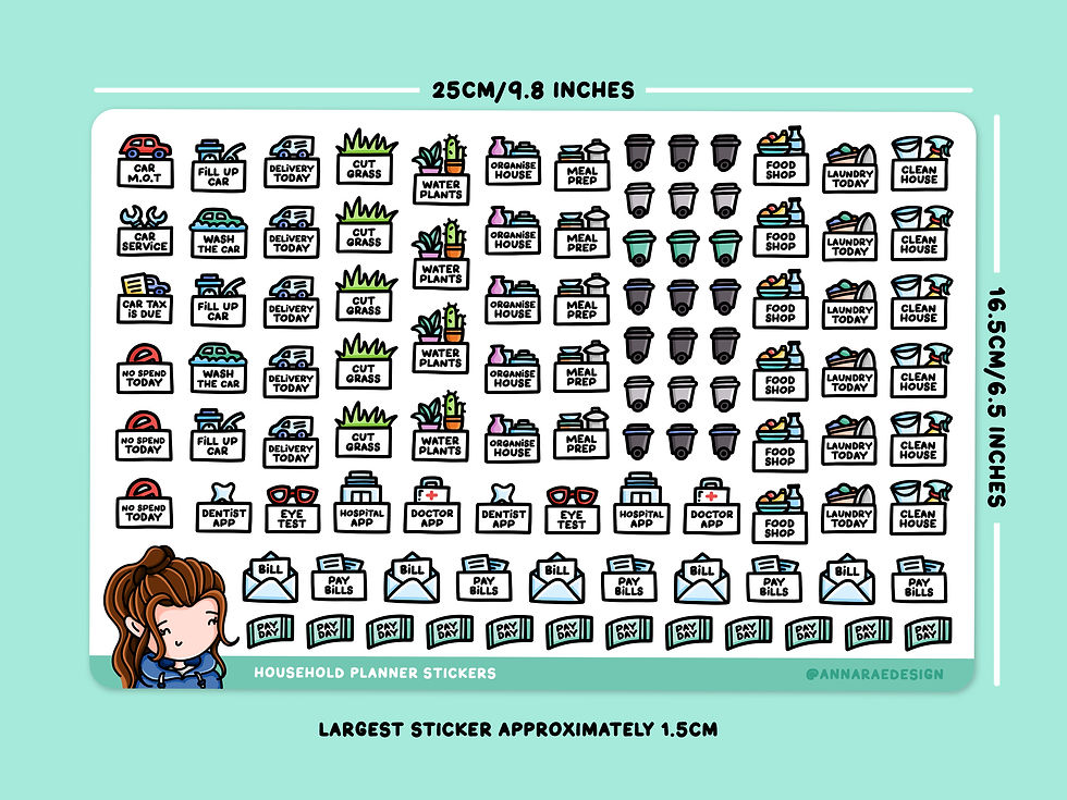 Thumbnail: Tiny Housework Planner Stickers