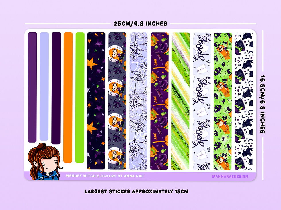 Thumbnail: Wendee Witch Washi Strip Planner Stickers