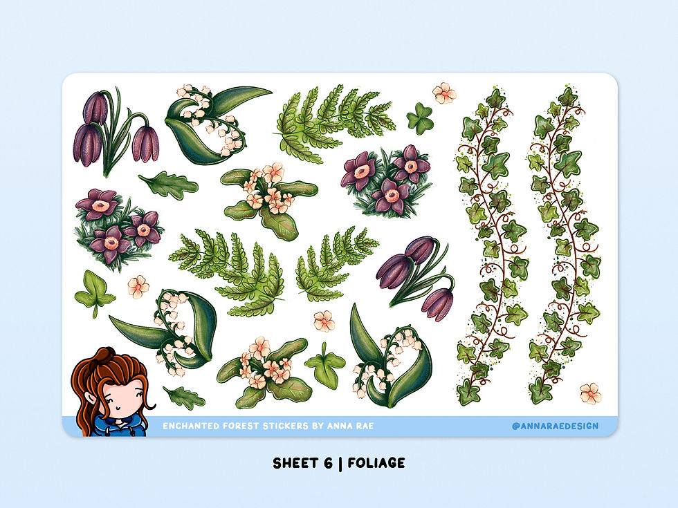 Thumbnail: Enchanted Forest Decorative Planner Stickers