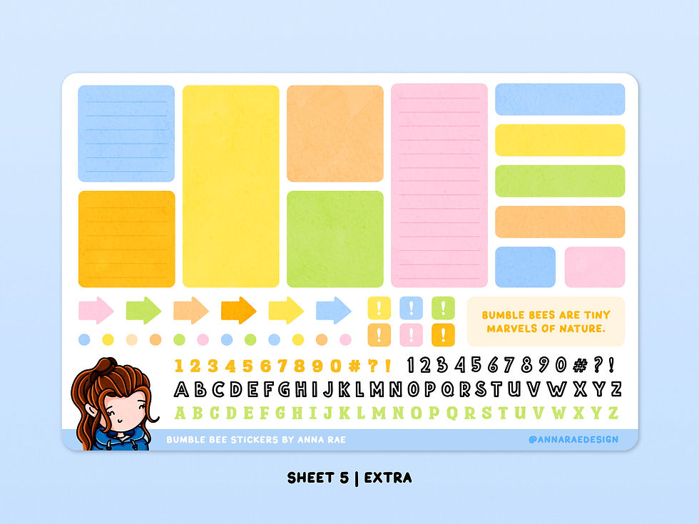 Thumbnail: Bumble Bee Functional Planner Stickers