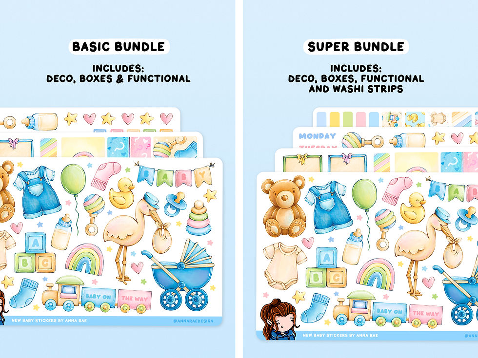 Thumbnail: New Baby Decorative Planner Stickers