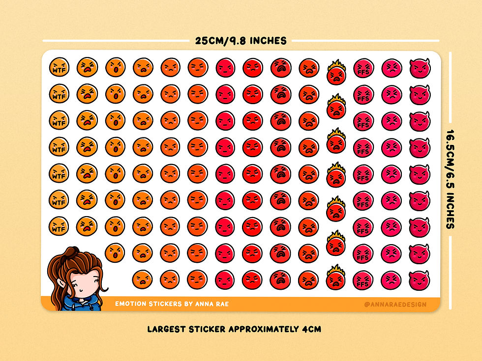 Thumbnail: Anger Emoji Planner Stickers