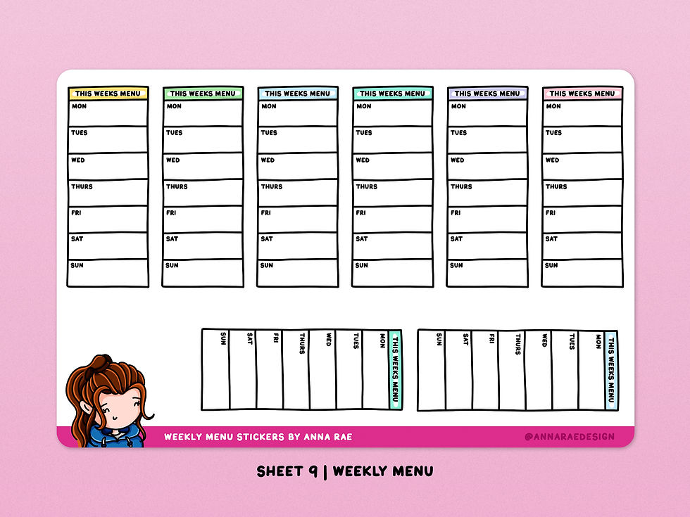 Thumbnail: Daily Menu Meal Planning Planner Stickers