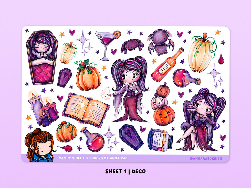 Thumbnail: Vampy Violet Functional Planner Stickers