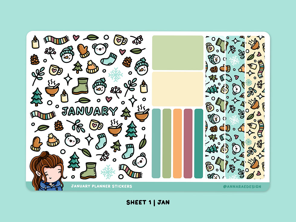 Thumbnail: August Planner and Calendar Stickers