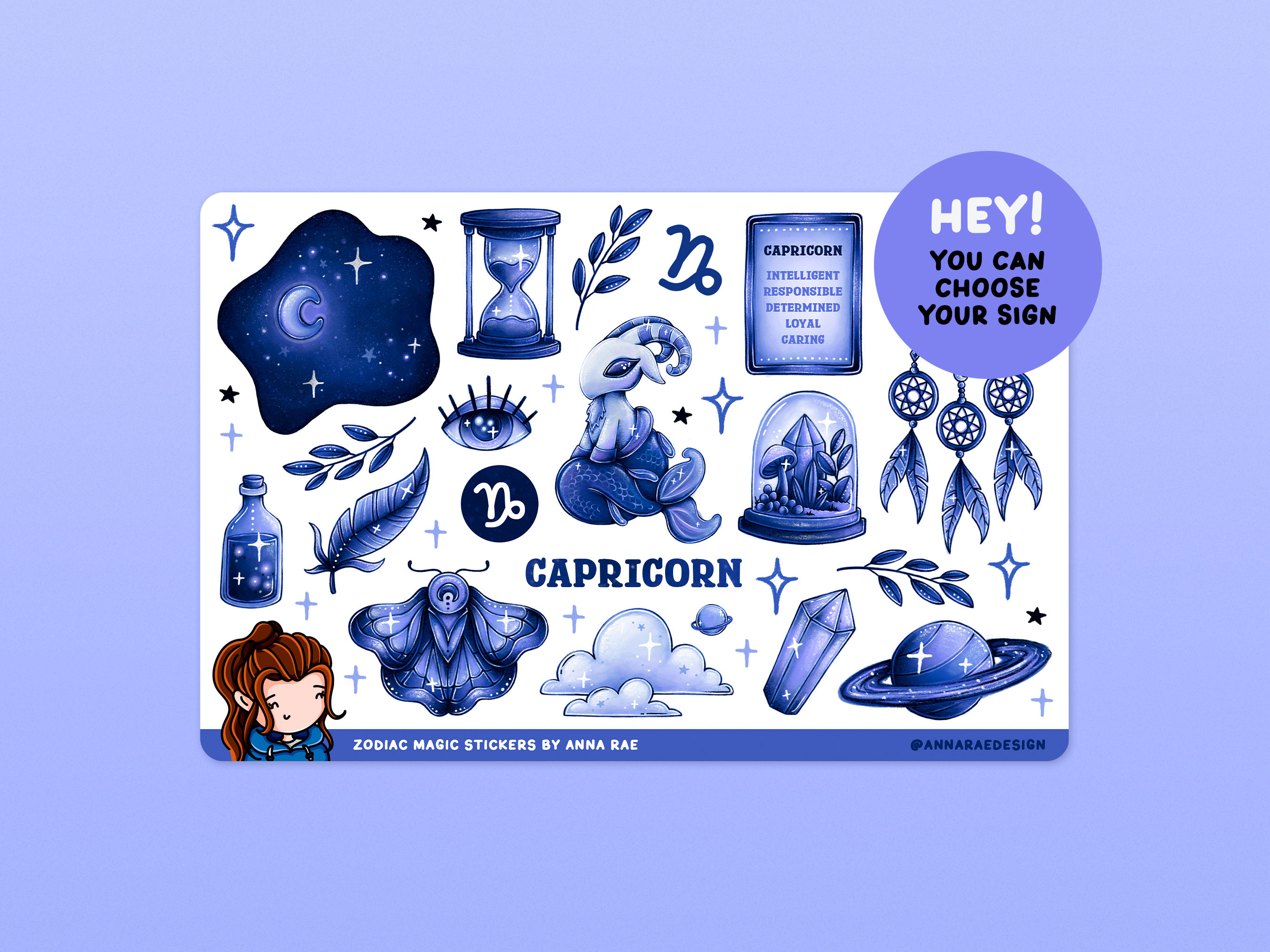 Zodiac Magic Decorative Planner Stickers