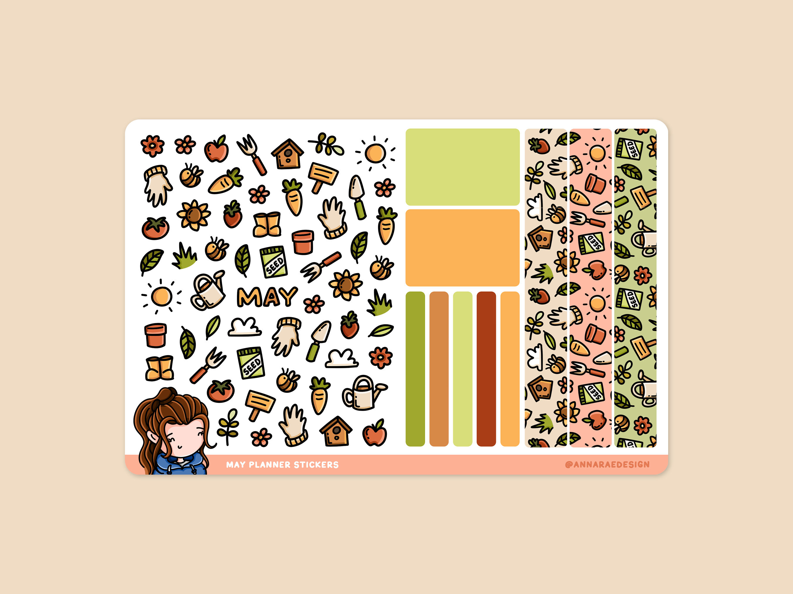 May Calendar and Planner Stickers