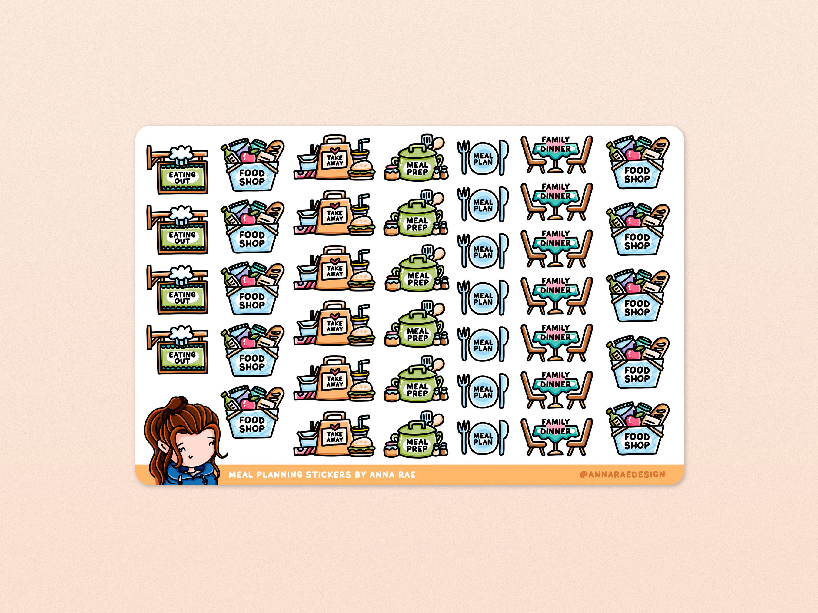 Meal Planning Planner Stickers