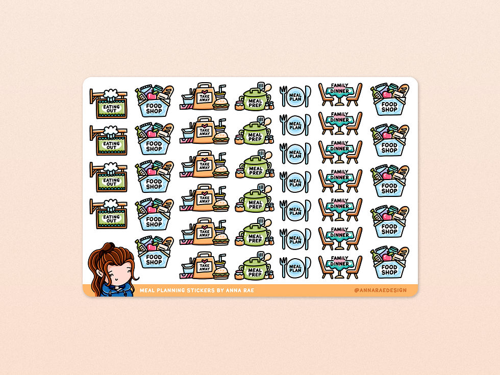 Thumbnail: Meal Planning Planner Stickers