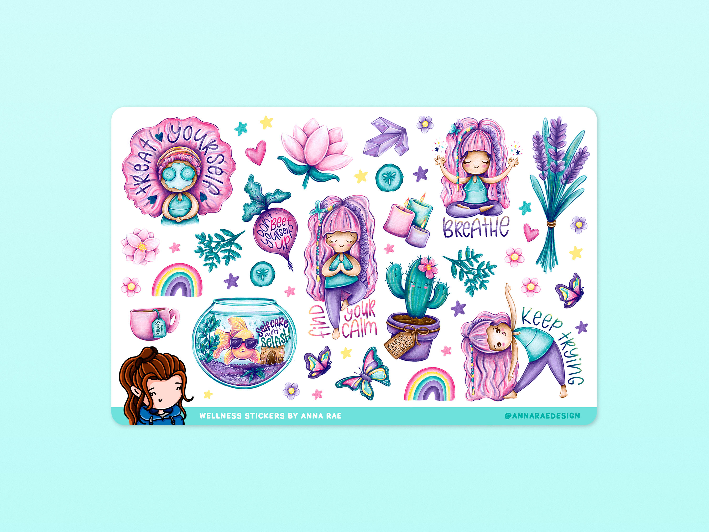 Wellness Decorative Planner Stickers