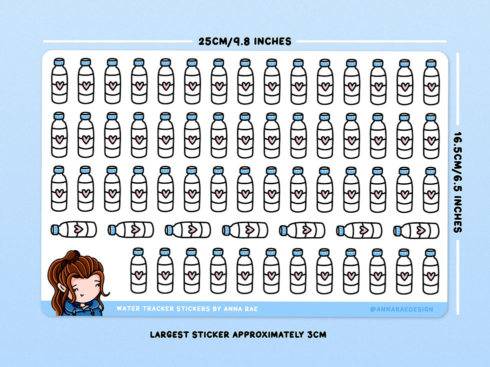 Thumbnail: Water Tracker Planner Stickers 