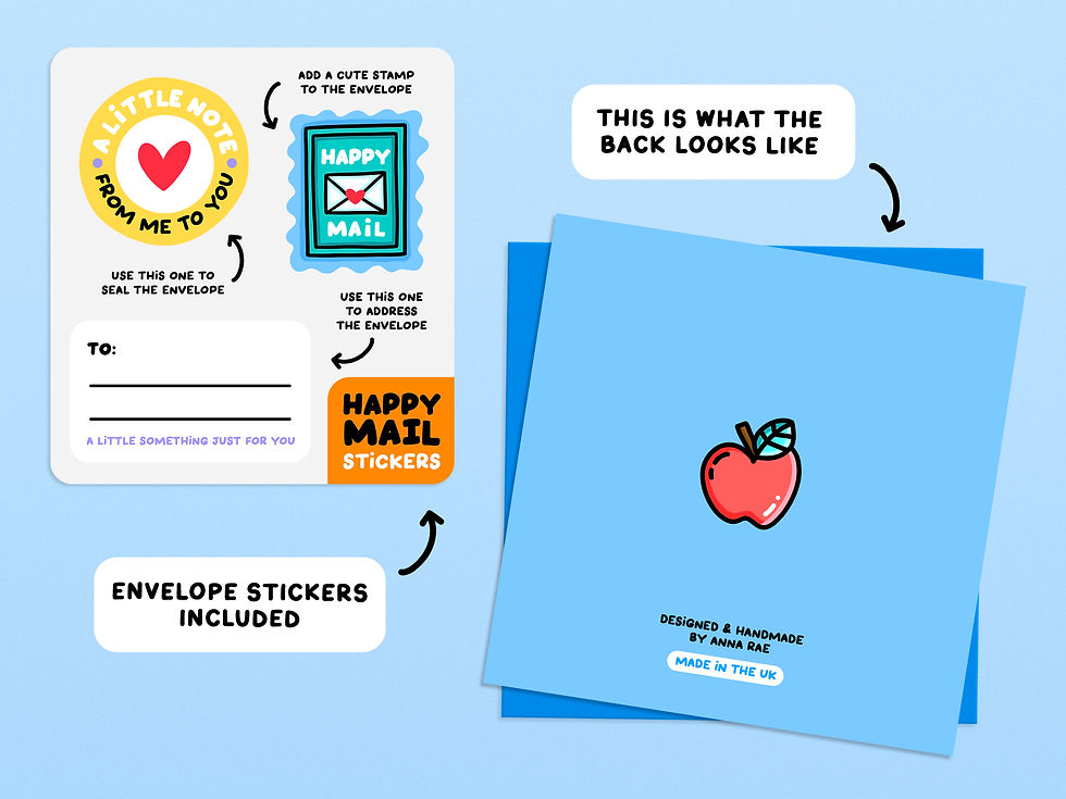 Thumbnail: Handmade Thank You Teacher Card (Stickers & Envelope Included)