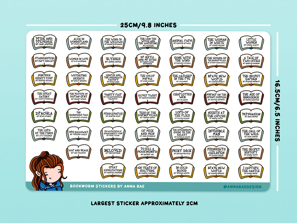 Thumbnail: Reading Books Classic Planner Stickers