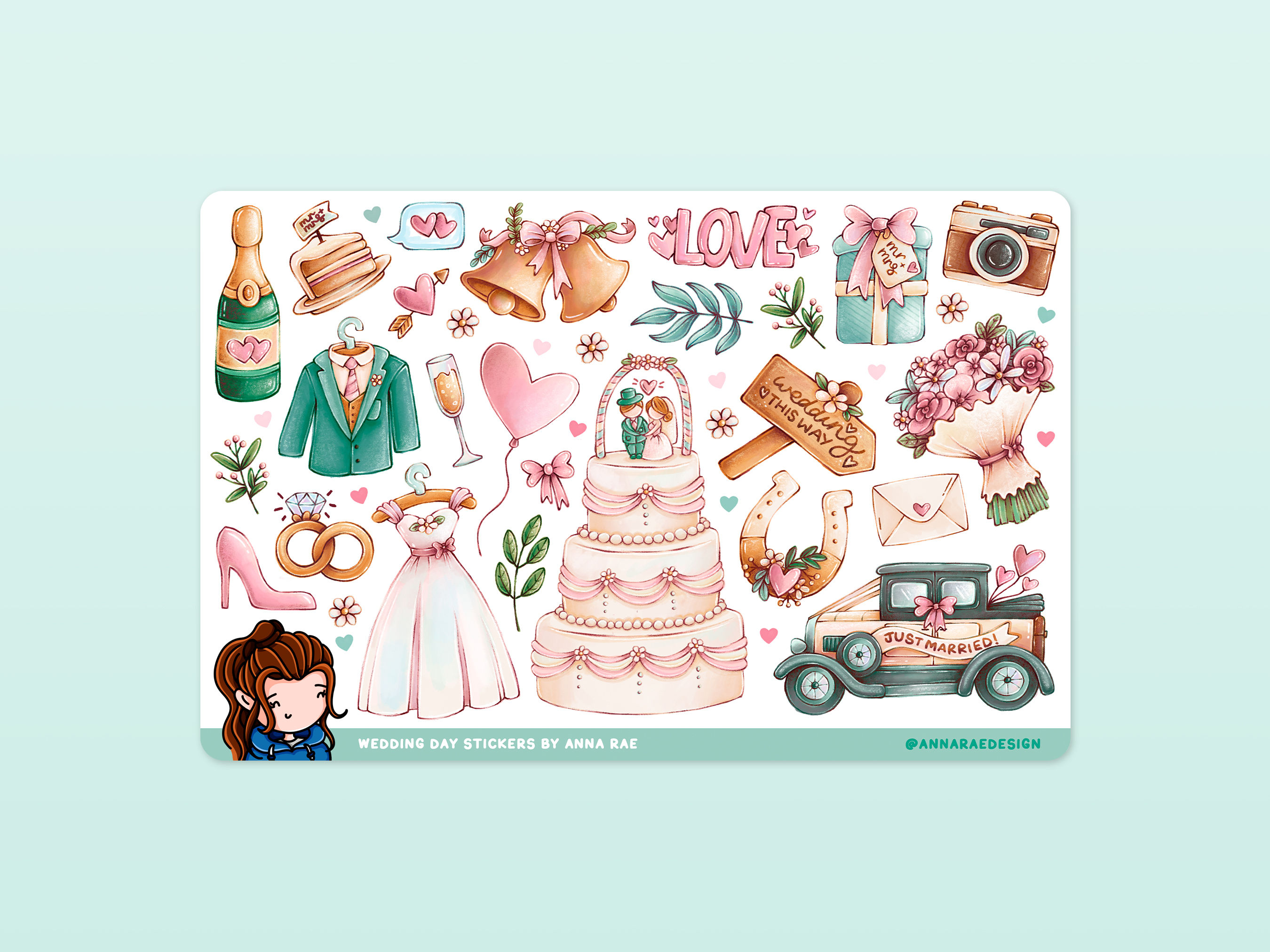 Wedding Day Decorative Planner Stickers