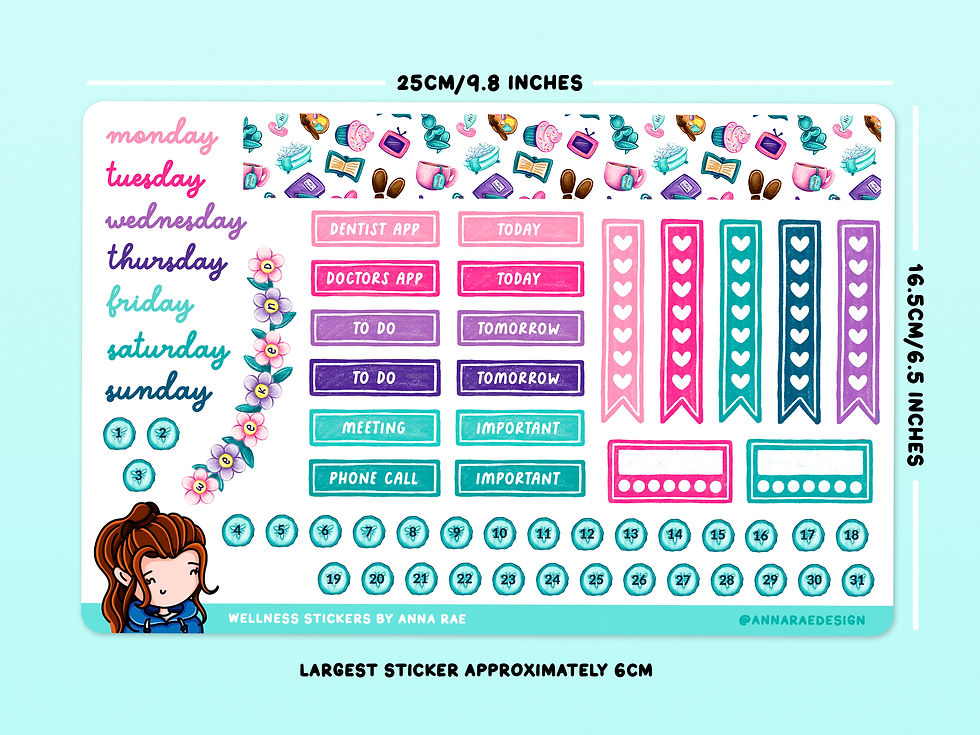 Thumbnail: Wellness Functional Planner Stickers