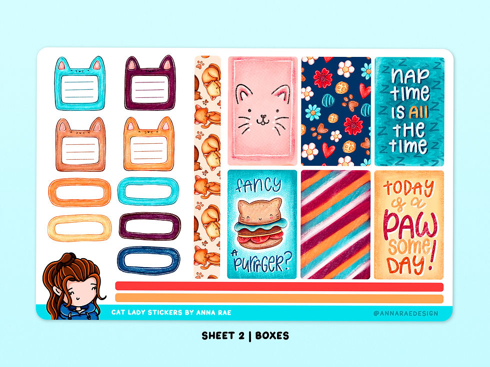 Thumbnail: Cat Lover Box Planner Stickers