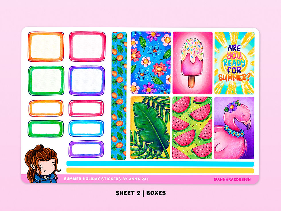 Thumbnail: Summer Holiday Functional Planner Stickers