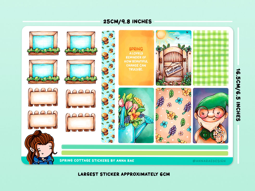 Thumbnail: Spring Cottage Boxes Planner Stickers