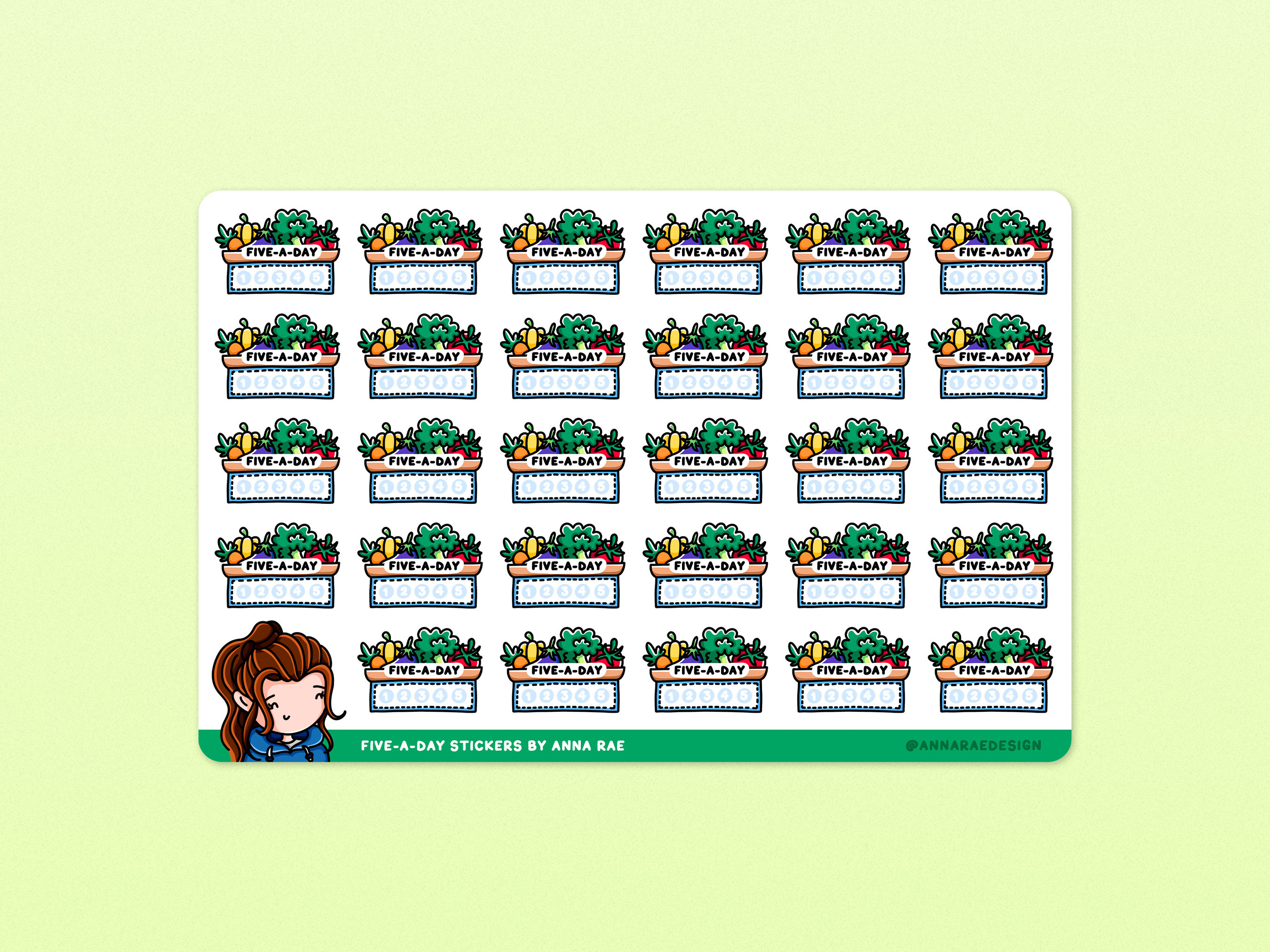 Five a Day Planner Stickers
