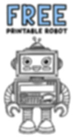 Free Printable Robot Colouring Page