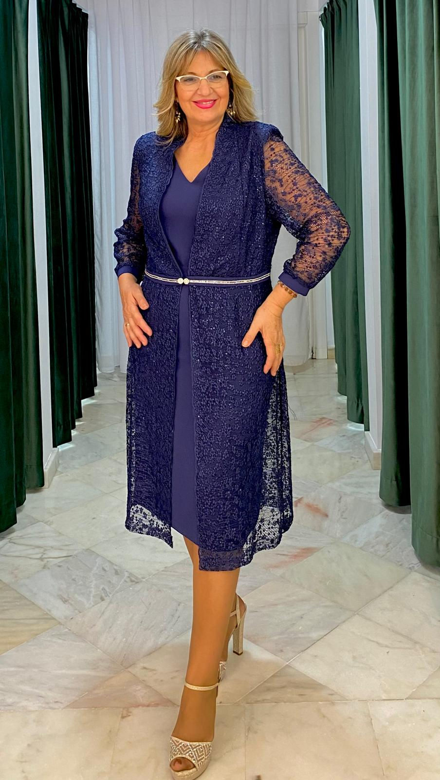 Miniaturbild: Kleid und Mantel Set Vanesa 
