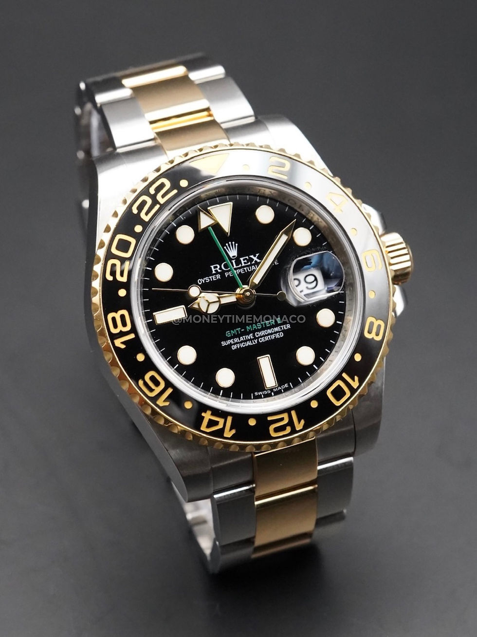 Thumbnail: ROLEX GMT-MASTER II OR JAUNE ACIER (116713LN) - 2008 FULL SET