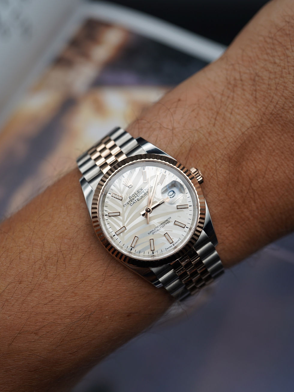 Thumbnail: ROLEX DATEJUST 36 CADRAN PALM (126231) - 2022 LIKE NEW FULL SET