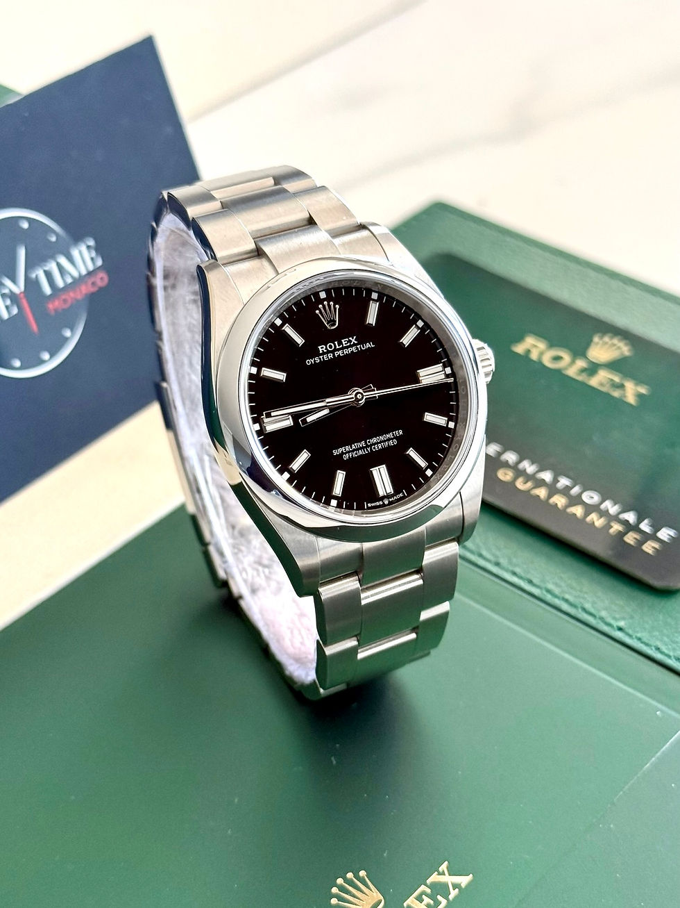 Thumbnail: ROLEX OYSTER PERPETUAL 36 NOIR VIF (126000) - 12/2024 NEW FULL SET