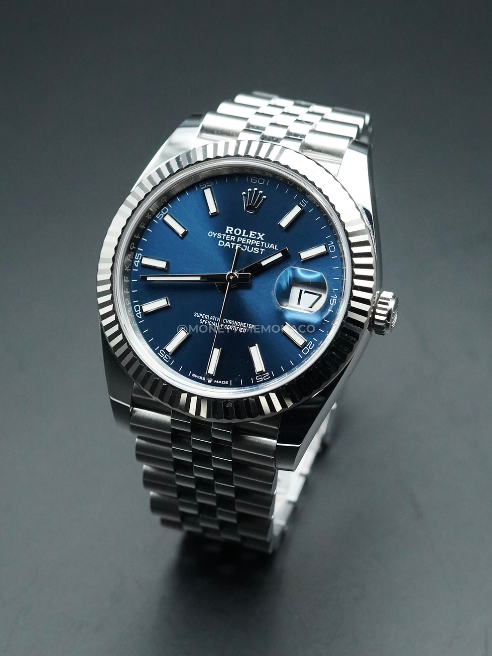 Thumbnail: ROLEX DATEJUST 41 BLEU VIF (126334) - 2022 LIKE NEW FULL SET