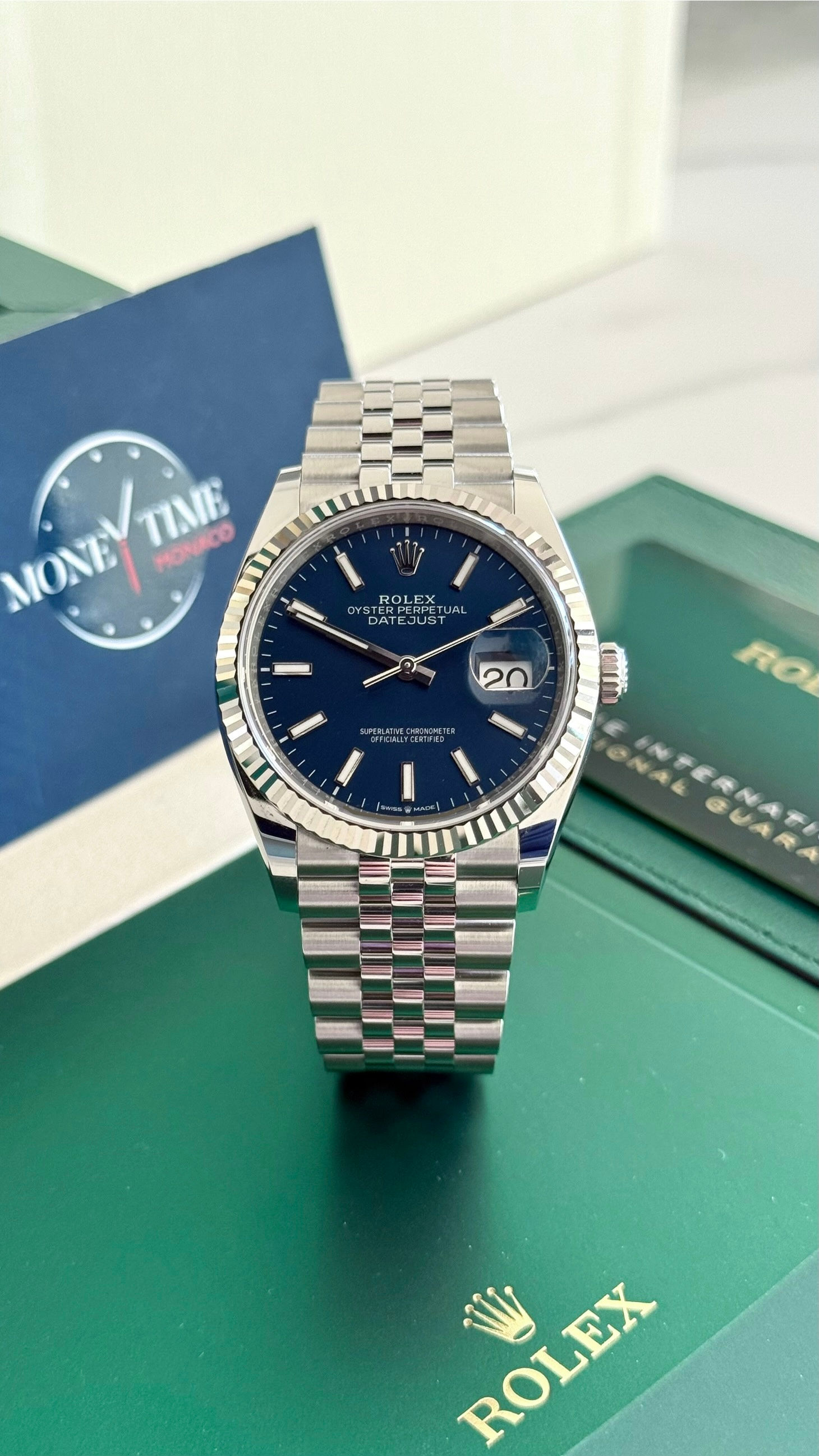 ROLEX DATEJUST 36 BLUE DIAL (126234) - 12/2024 NEW FULL SET